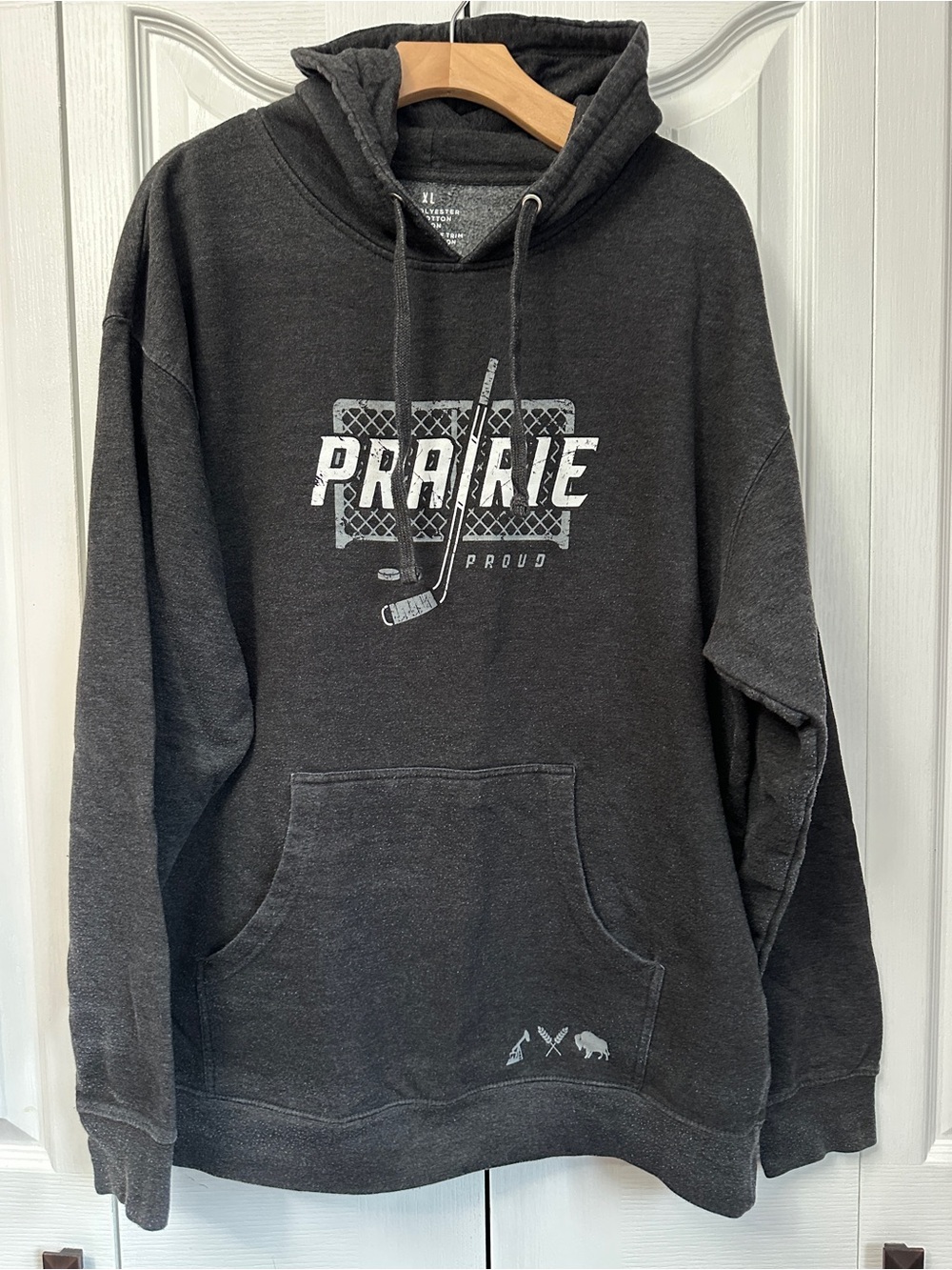 Prairie Proud Charcoal Hooded Pullover Sweatshirt Hoodie Bunnyhug